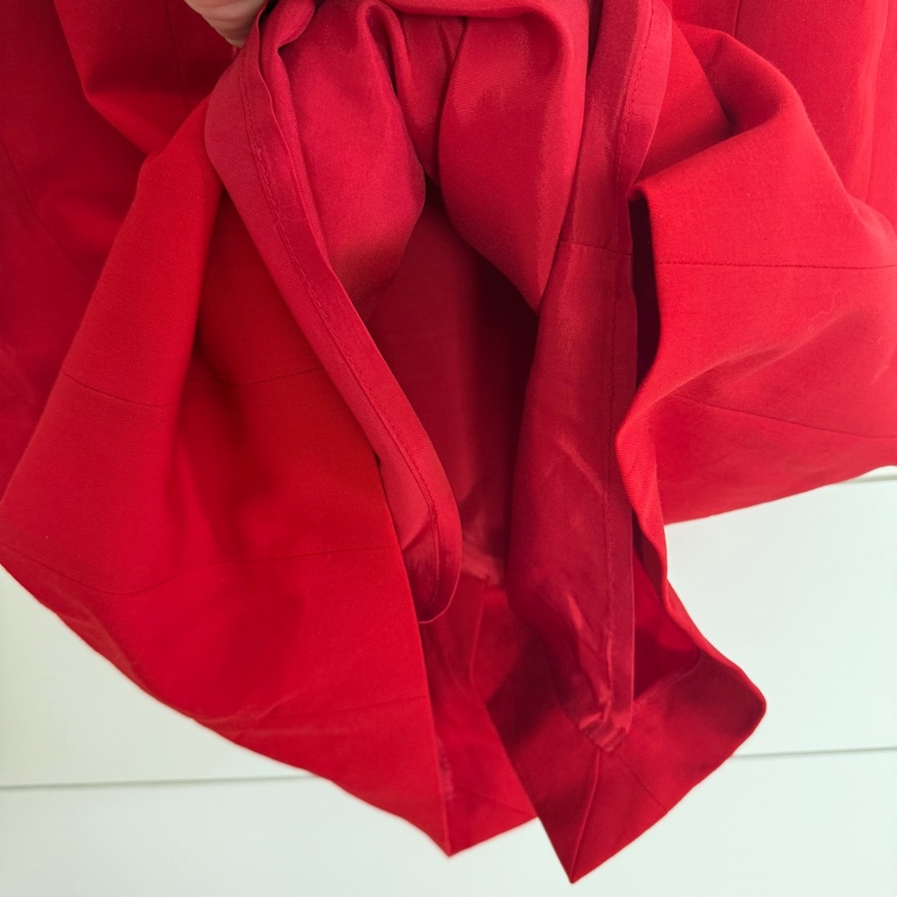 Brooks Brothers Dress Size 6 Red Form Fitting Wool Holiday Estethia G.B. Conte - Picture 5 of 11